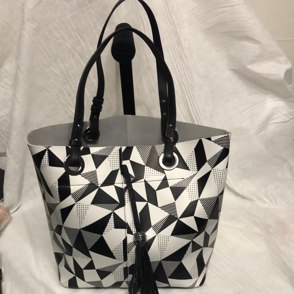 Dolce Vita Geometric Leather Tote Bag NWOT